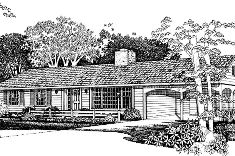Dream House Plan - Ranch Exterior - Front Elevation Plan #72-505
