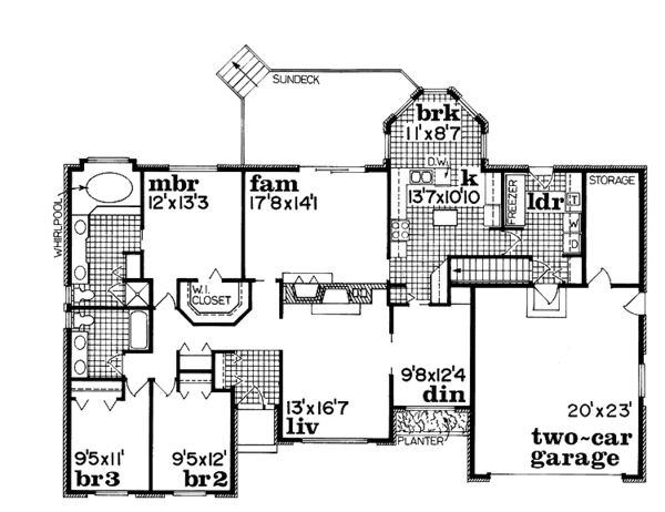 House Plan Design - Ranch Floor Plan - Main Floor Plan #47-977