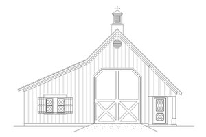 Exterior - Front Elevation 4 for Country House Plan #45-427, 0 bath
