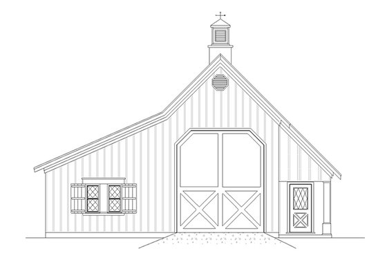 Exterior - Front Elevation 4 for Country House Plan #45-427, 0 bath