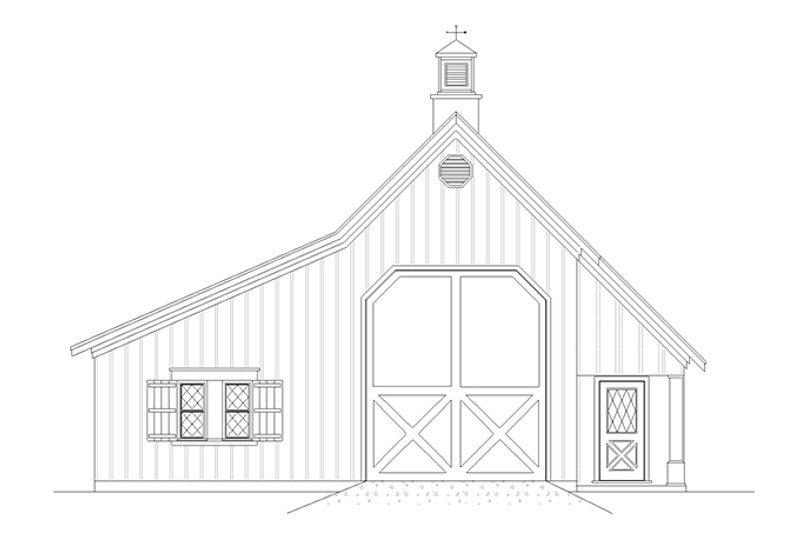 Home Plan - Exterior - Front Elevation 4 for Country House Plan #45-427, 0 bath