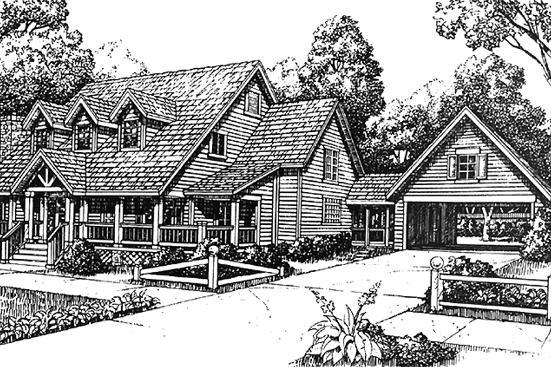 Home Plan - Country Exterior - Front Elevation Plan #140-178