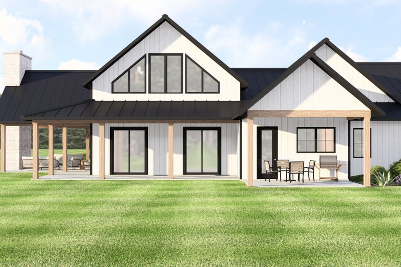 House Plan Design - Exterior - Rear Elevation 1 for Barndominium House Plan #1064-430 - 3 bed, 2.5 bath