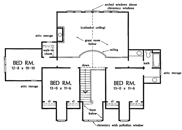House Plan Design - Country Floor Plan - Upper Floor Plan #929-171