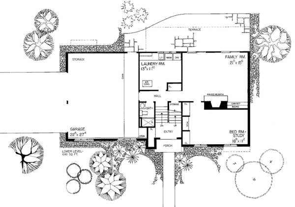 Home Plan - Tudor Floor Plan - Main Floor Plan #72-660