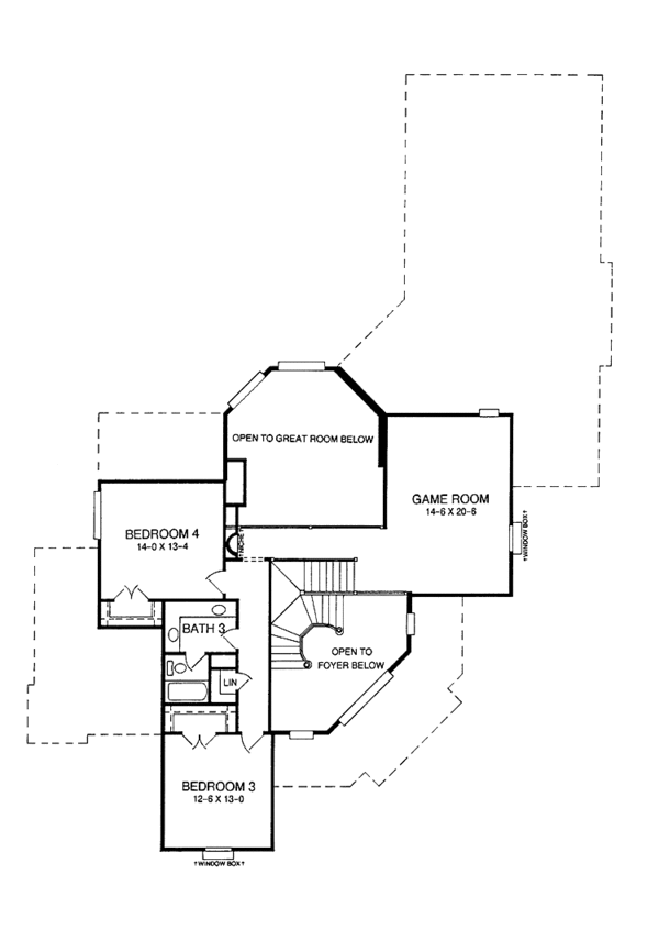 Dream House Plan - Country Floor Plan - Upper Floor Plan #952-176