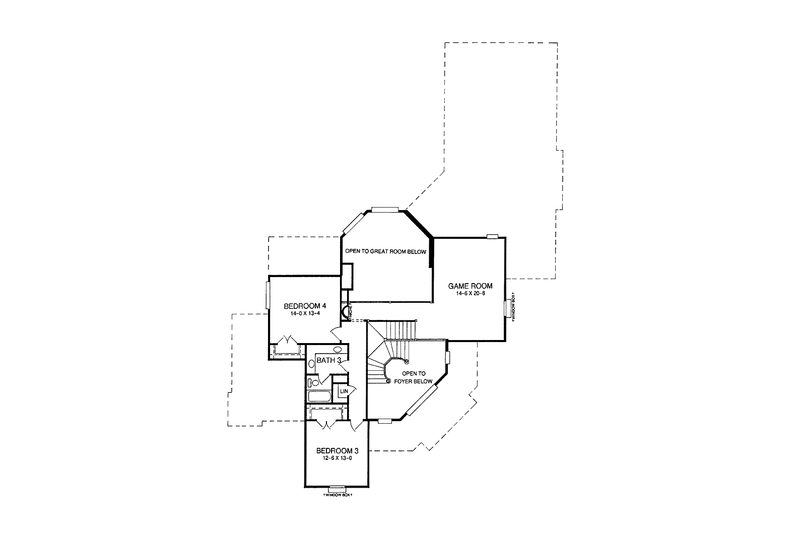 House Design - Floor Plan - Upper Floor for Country House Plan #952-176 - 4 bed, 3 bath