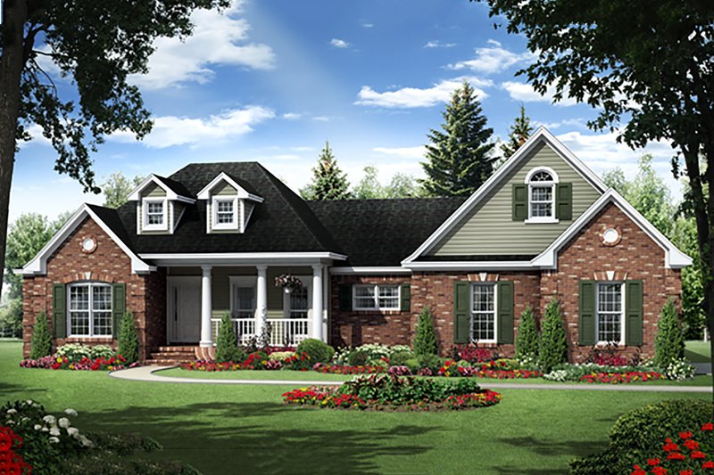 Dream House Plan - Traditional, Front Elevation
