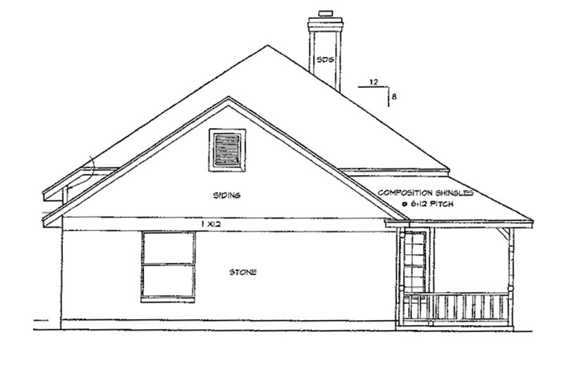 Architectural House Design - Exterior - Other Elevation for Ranch House Plan #472-58 - 3 bed, 2 bath