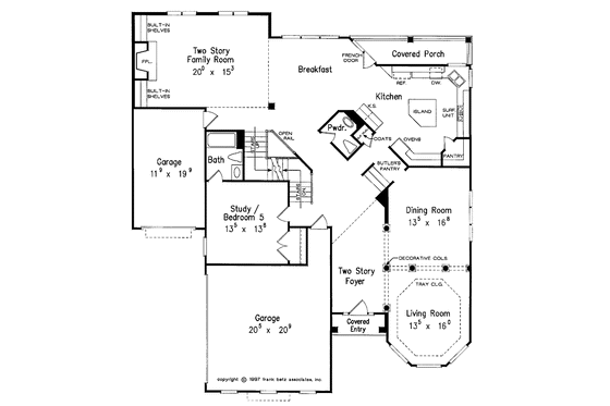 Floor Plan - Main Floor for Mediterranean House Plan #927-639 - 5 bed, 4.5 bath