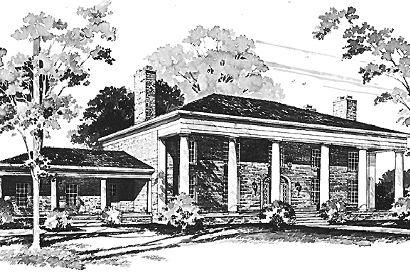 Dream House Plan - Classical Exterior - Front Elevation Plan #72-698
