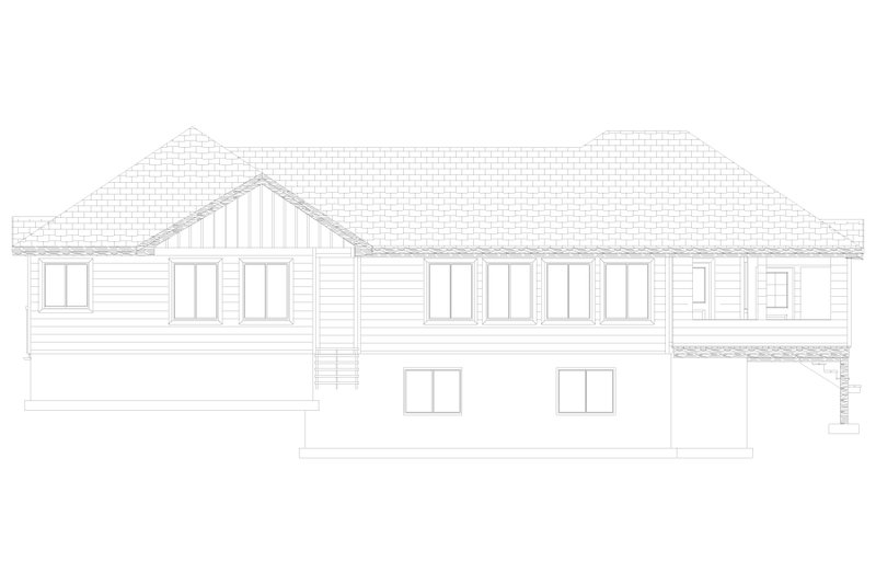 Dream House Plan - Exterior - Rear Elevation 3 for Ranch House Plan #1060-464 - 1 bed, 1.5 bath