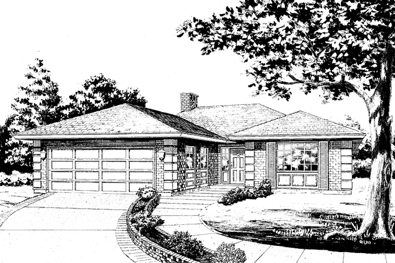 House Plan Design - Prairie Exterior - Front Elevation Plan #47-956
