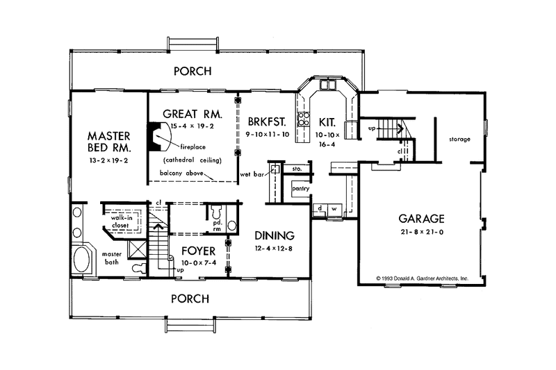 Home Plan - Floor Plan - Main Floor for Country House Plan #929-150 - 3 bed, 2.5 bath