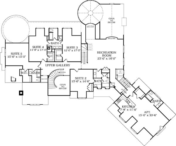 Architectural House Design - Country Floor Plan - Upper Floor Plan #453-244