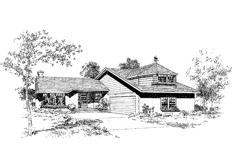 Home Plan - Exterior - Front Elevation 3 for Victorian House Plan #60-912 - 3 bed, 2 bath