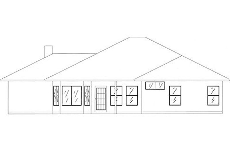 Home Plan - Exterior - Rear Elevation for Traditional House Plan #437-18 - 3 bed, 2 bath