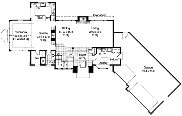 House Design - Traditional Floor Plan - Main Floor Plan #51-941
