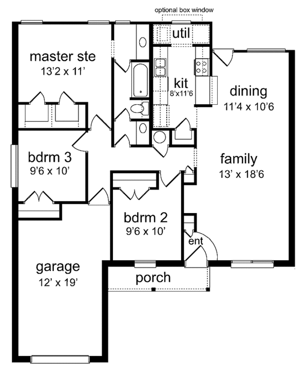 House Blueprint - Traditional Floor Plan - Main Floor Plan #84-746