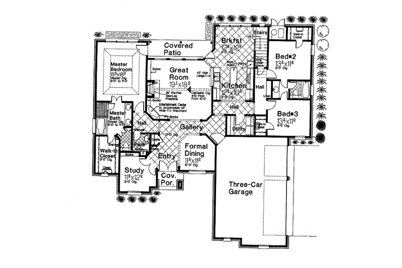 Home Plan - Floor Plan - Main Floor for Classical House Plan #310-1206 - 3 bed, 2.5 bath