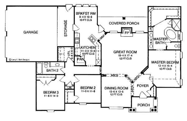 Architectural House Design - Traditional Floor Plan - Main Floor Plan #952-146