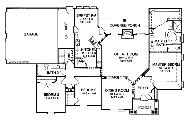 Dream House Plan - Floor Plan - Main Floor for Traditional House Plan #952-146 - 3 bed, 2 bath