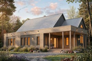 Exterior - Front Elevation 4 for Modern House Plan #23-2676 - 2 bed, 1 bath