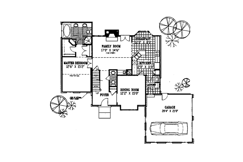House Blueprint - Floor Plan - Main Floor for Country House Plan #953-64 - 3 bed, 2.5 bath