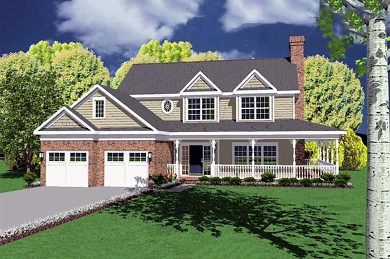 Country Style House Plan - 4 Beds 2.5 Baths 2431 Sq/Ft Plan #11-207