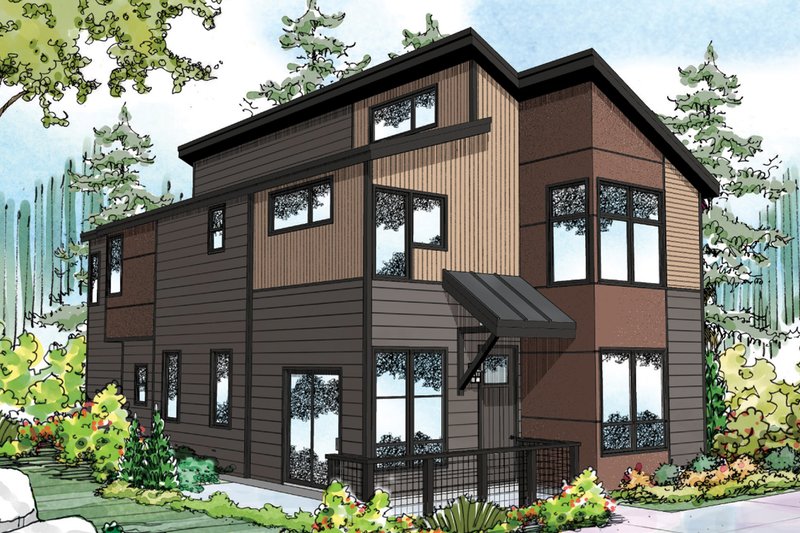 Architectural House Design - Exterior - Front Elevation Plan #124-954