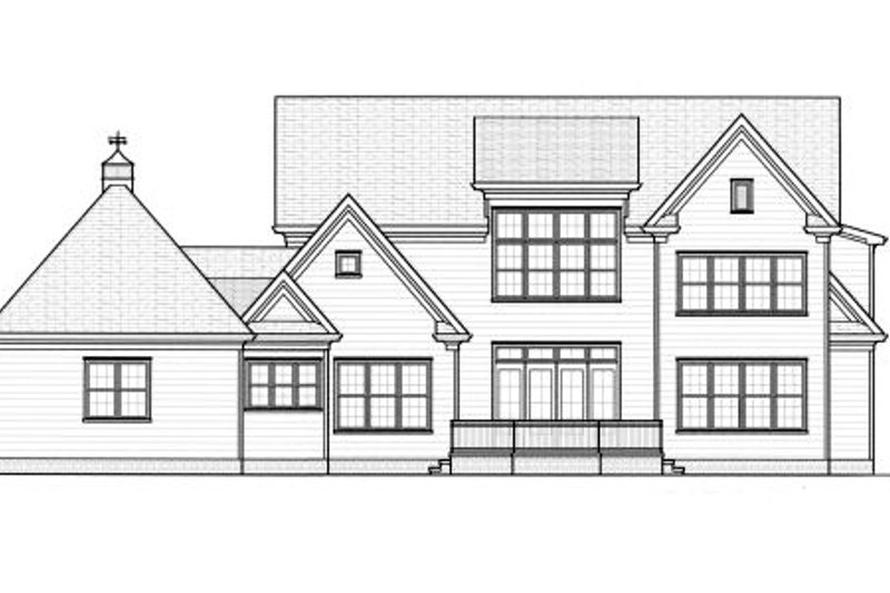 Dream House Plan - Exterior - Rear Elevation for Colonial House Plan #413-826 - 4 bed, 3.5 bath