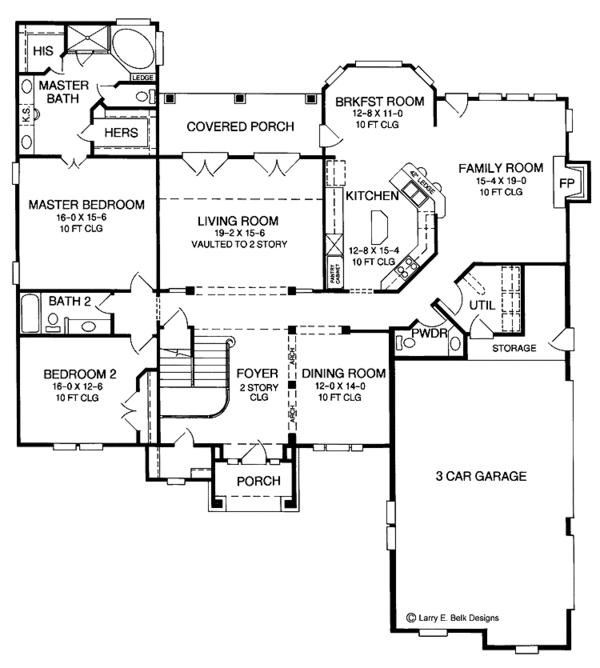 House Plan Design - Country Floor Plan - Main Floor Plan #952-262
