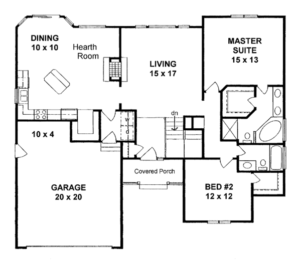 Home Plan - Traditional Floor Plan - Main Floor Plan #58-231