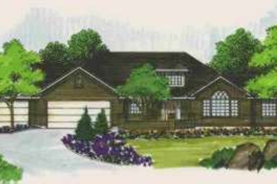 Exterior - Front Elevation for Traditional House Plan #308-213 - 6 bed, 4 bath