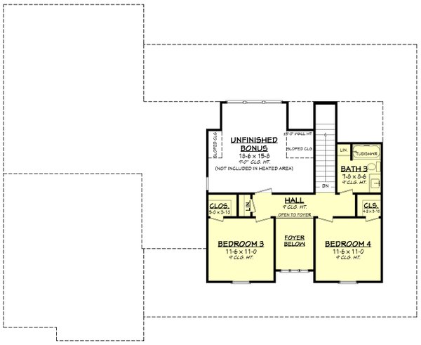 House Design - Farmhouse Floor Plan - Upper Floor Plan #430-341