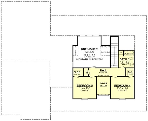 House Blueprint - Farmhouse Floor Plan - Upper Floor Plan #430-341
