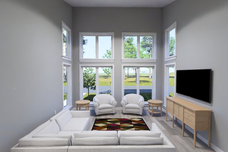 Dream House Plan - Interior - Family Room for Modern House Plan #513-2440 - 2 bed, 2 bath