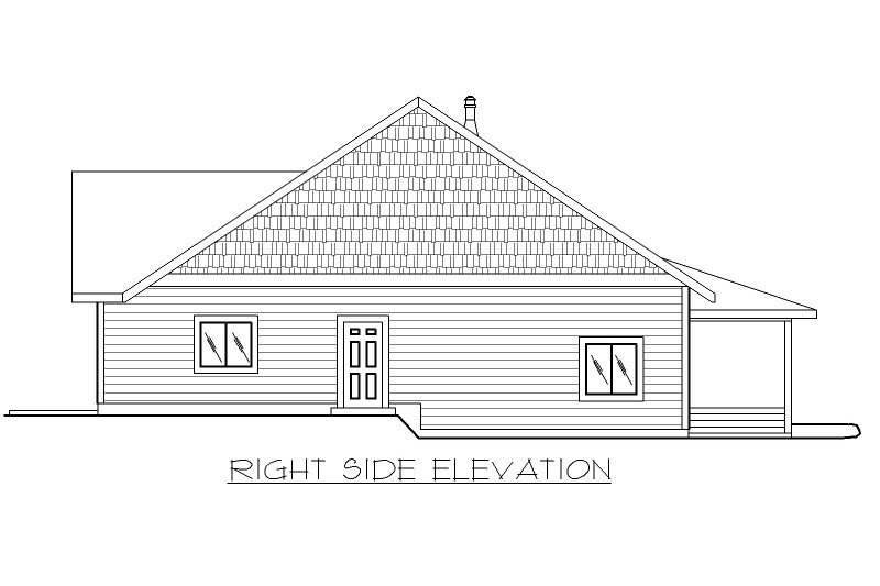 House Blueprint - Exterior - Other Elevation 1 for Ranch House Plan #117-989 - 3 bed, 2 bath