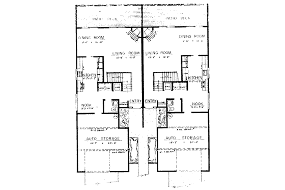 Floor Plan - Main Floor for Contemporary House Plan #303-234 - 2 bed, 1.5 bath