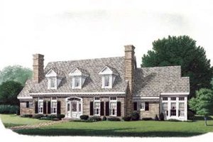 Colonial Exterior - Front Elevation Plan #410-250