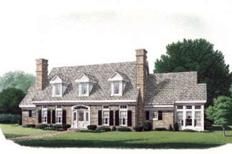 Architectural House Design - Colonial Exterior - Front Elevation Plan #410-250
