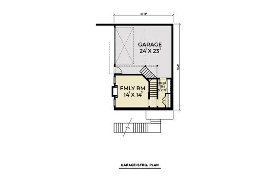 Floor Plan - Lower Floor for Contemporary House Plan #1070-146 - 2 bed, 2.5 bath
