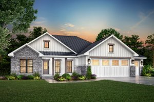 Architectural House Design - Ranch Exterior - Front Elevation Plan #430-297