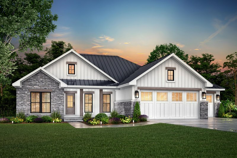 Home Plan - Ranch Exterior - Front Elevation Plan #430-297