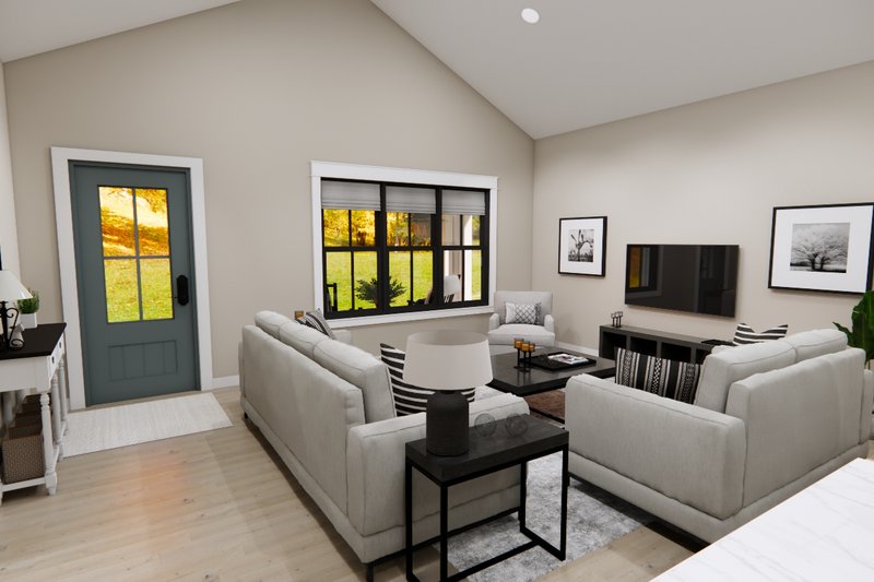 Dream House Plan - Interior - Entry for Farmhouse House Plan #51-1483 - 2 bed, 2 bath