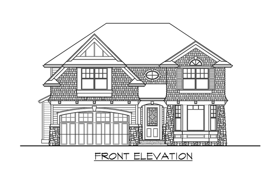 Exterior - Other Elevation for Craftsman House Plan #132-210 - 4 bed, 2.5 bath