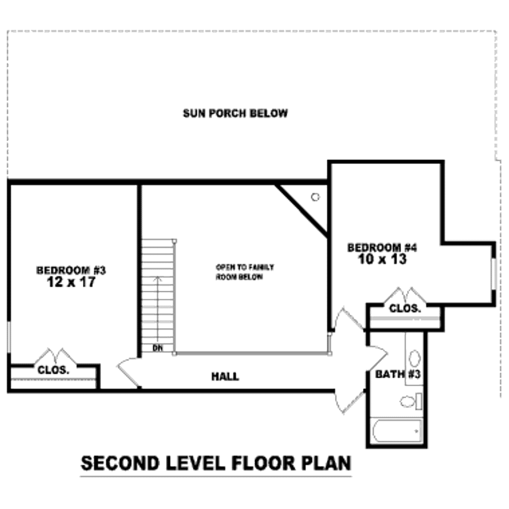 Floor Plan - Upper Floor for European House Plan #81-13734 - 4 bed, 3.5 bath