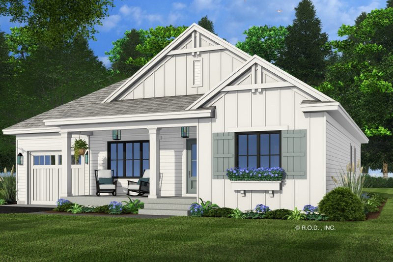 House Design - Exterior - Front Elevation 4 for Farmhouse House Plan #51-1486 - 2 bed, 2 bath