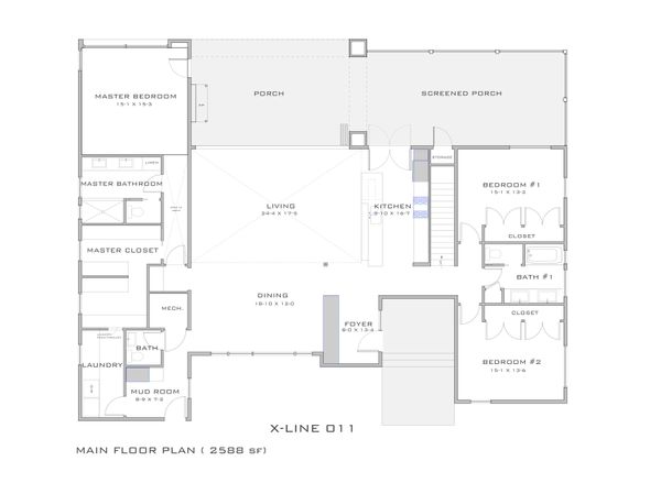 Modern Floor Plan - Main Floor Plan #909-4
