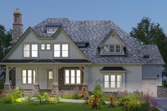 Exterior - Front Elevation 6 for Farmhouse House Plan #54-407 - 5 bed, 4 bath